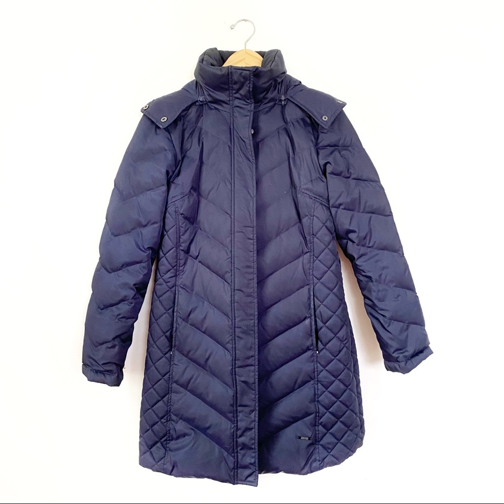 Kenneth Cole Quilted Chevron Down Puffer Jacket S - Picture 2 of 11